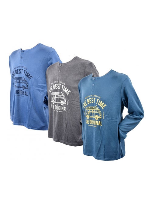 Pyjama Homme Long SWEET SECRET - Pack de 3 - Kiabi