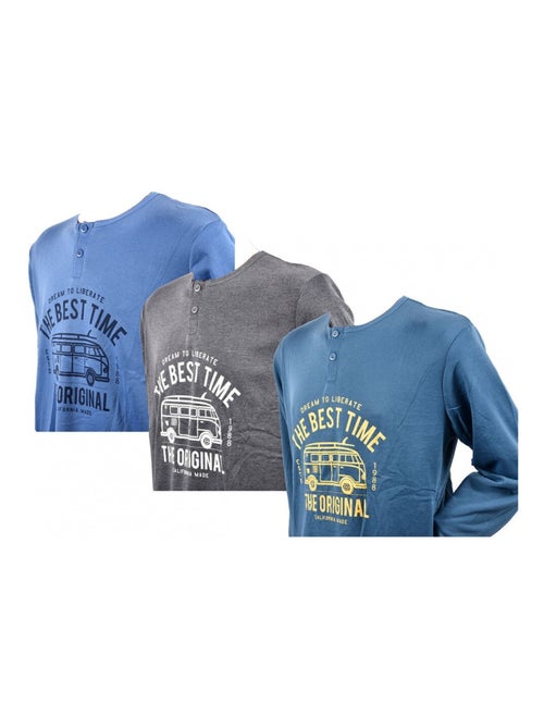 Pyjama Homme Long SWEET SECRET - Pack de 3 - Kiabi