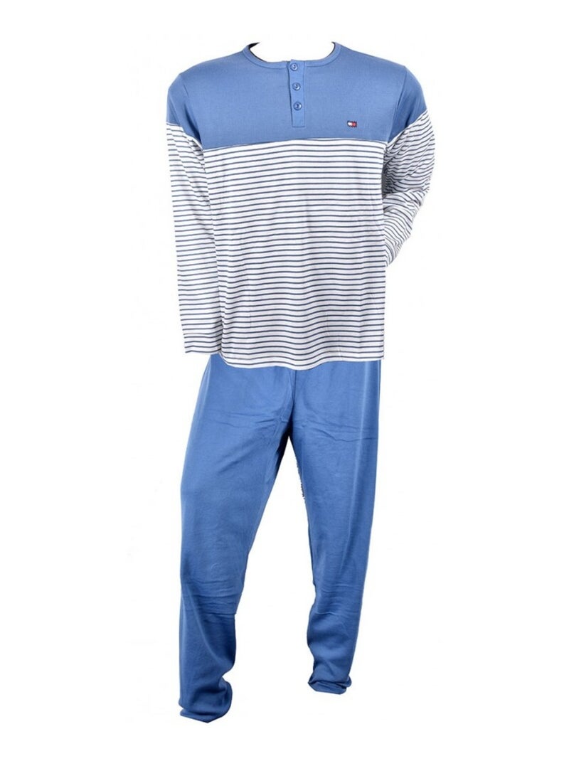 Pyjama Homme Long SWEET SECRET Bleu - Kiabi