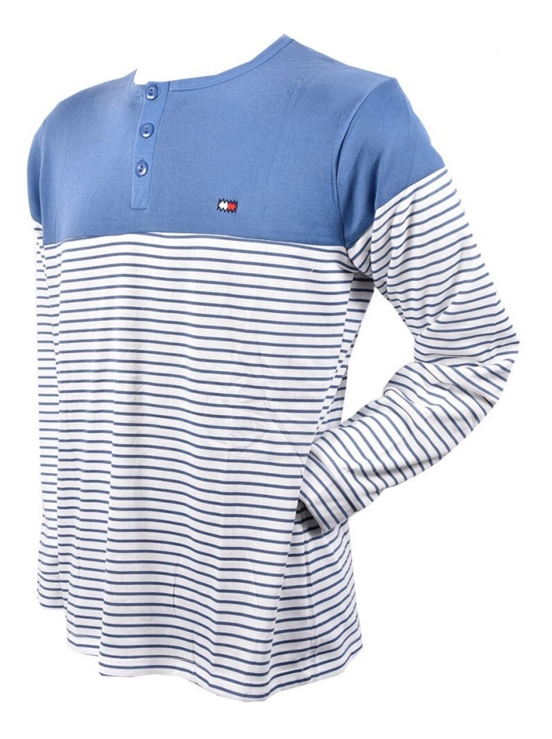 Pyjama Homme Long SWEET SECRET Bleu - Kiabi