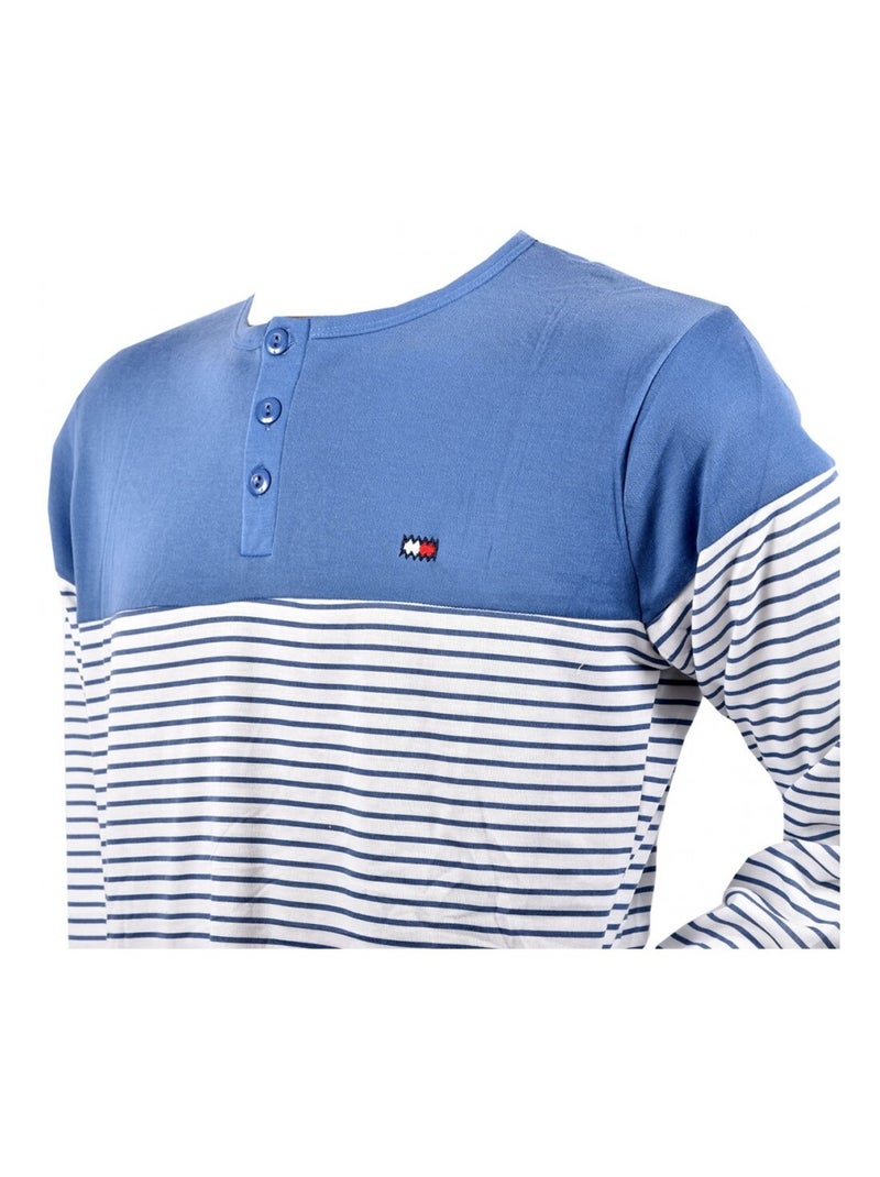 Pyjama Homme Long SWEET SECRET Bleu - Kiabi