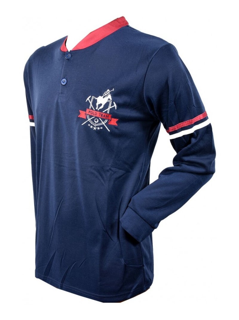 Pyjama Homme Long SWEET SECRET Bleu marine - Kiabi