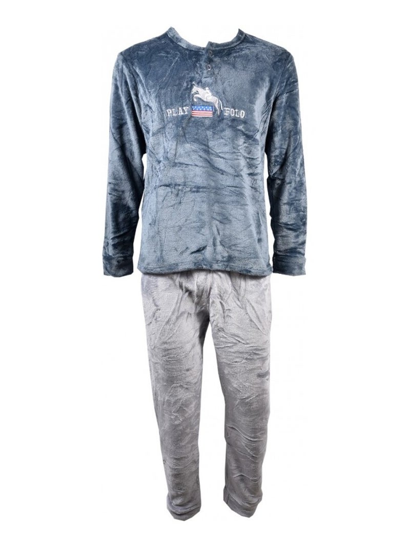 Pyjama Homme Long SWEET SECRET Gris - Kiabi