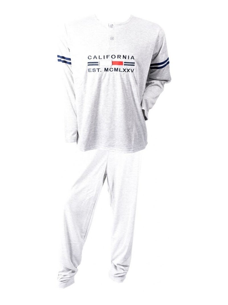 Pyjama Homme Long SWEET SECRET Gris - Kiabi