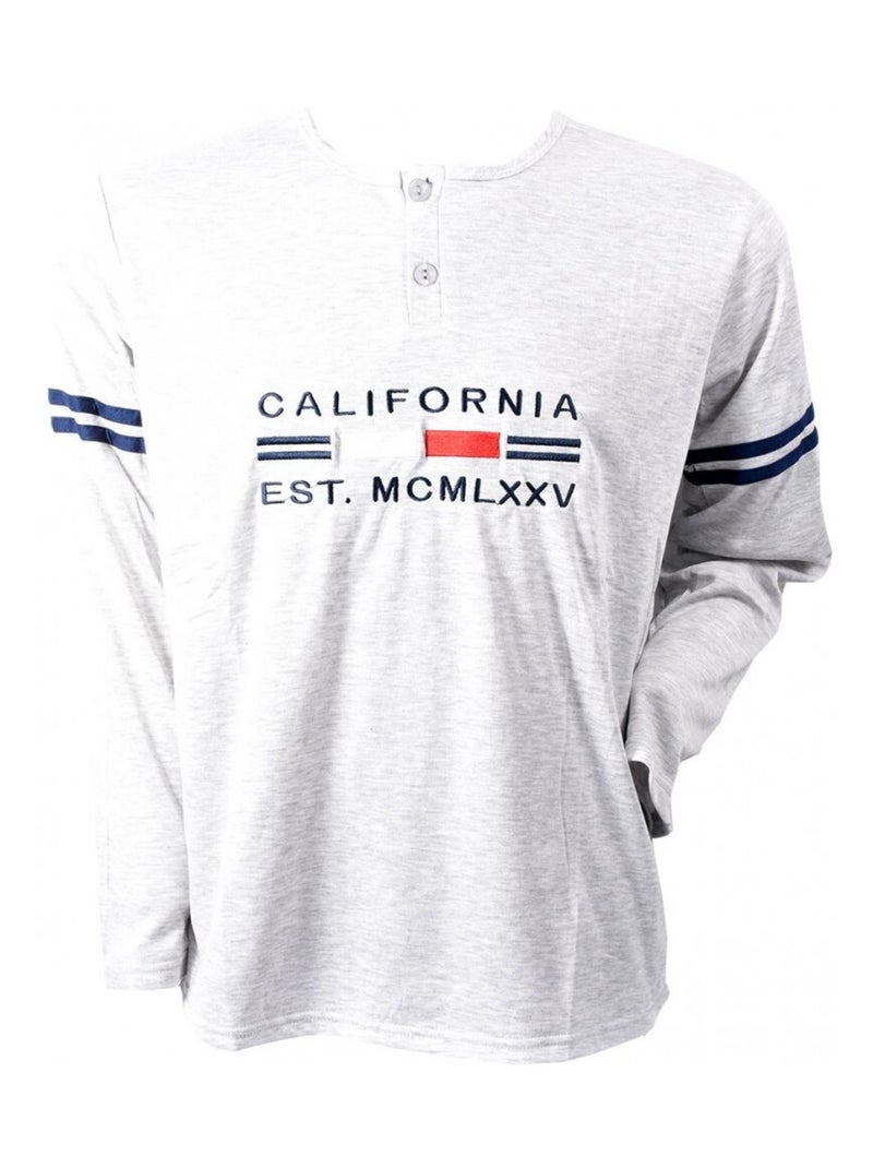 Pyjama Homme Long SWEET SECRET Gris - Kiabi