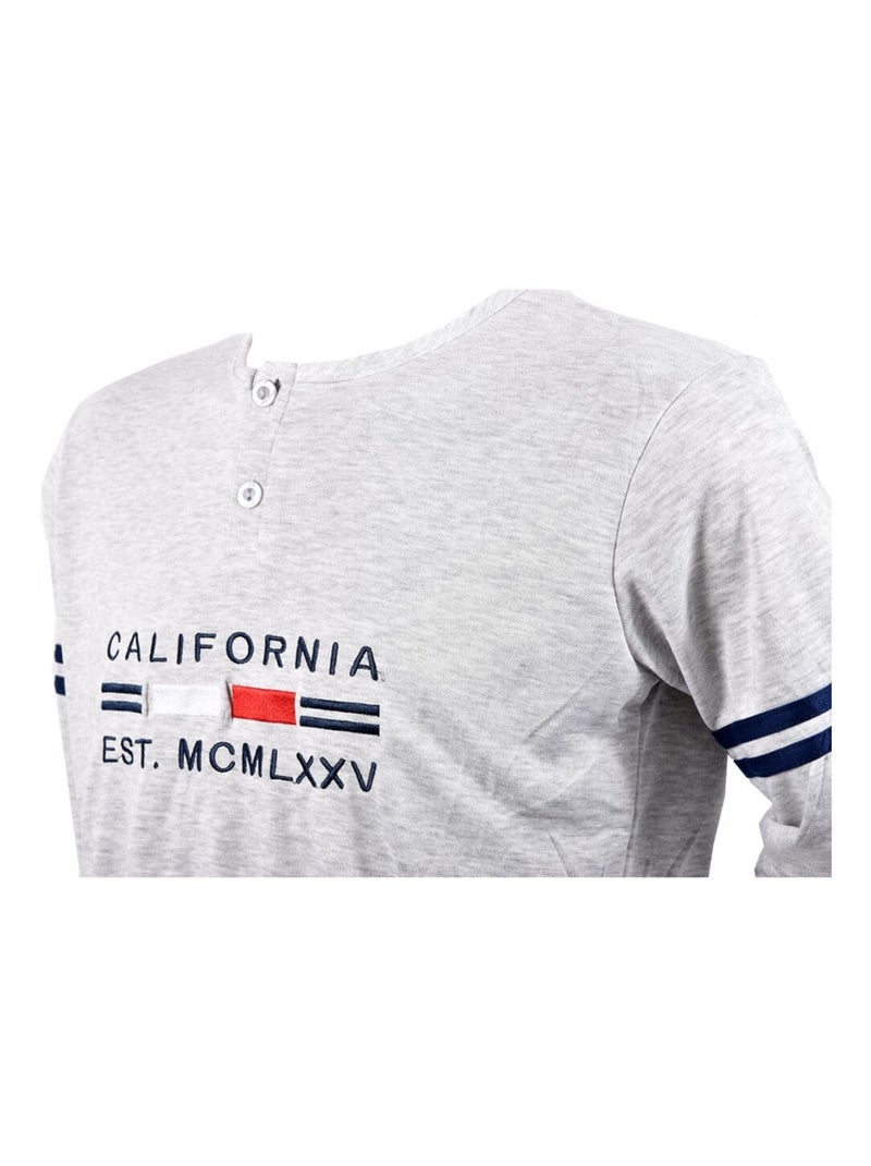 Pyjama Homme Long SWEET SECRET Gris - Kiabi