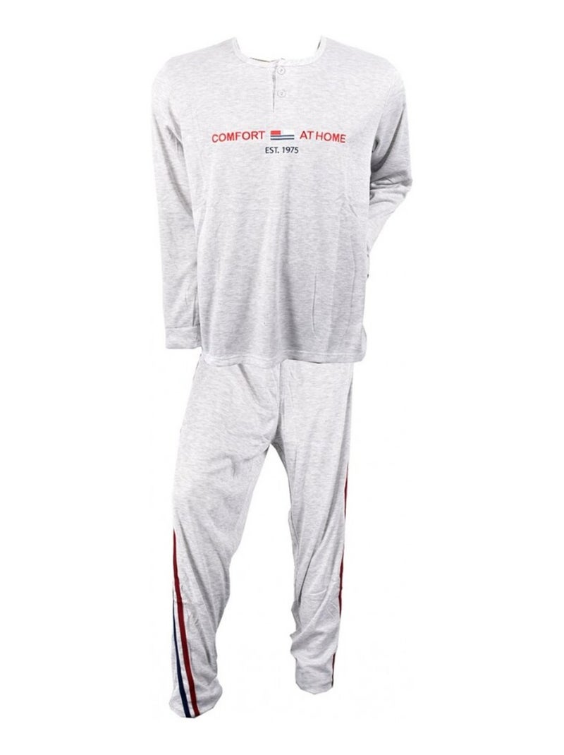 Pyjama Homme Long SWEET SECRET Gris - Kiabi