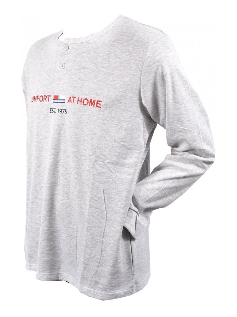 Pyjama Homme Long SWEET SECRET Gris - Kiabi