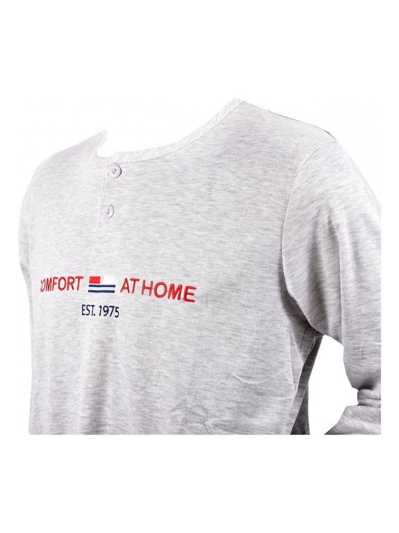 Pyjama Homme Long SWEET SECRET Gris - Kiabi