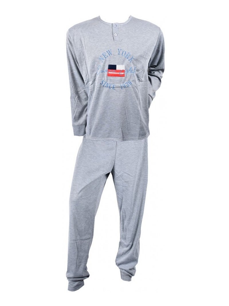 Pyjama Homme Long SWEET SECRET Gris - Kiabi