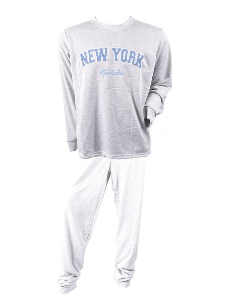Pyjama Homme Long SWEET SECRET Gris - Kiabi