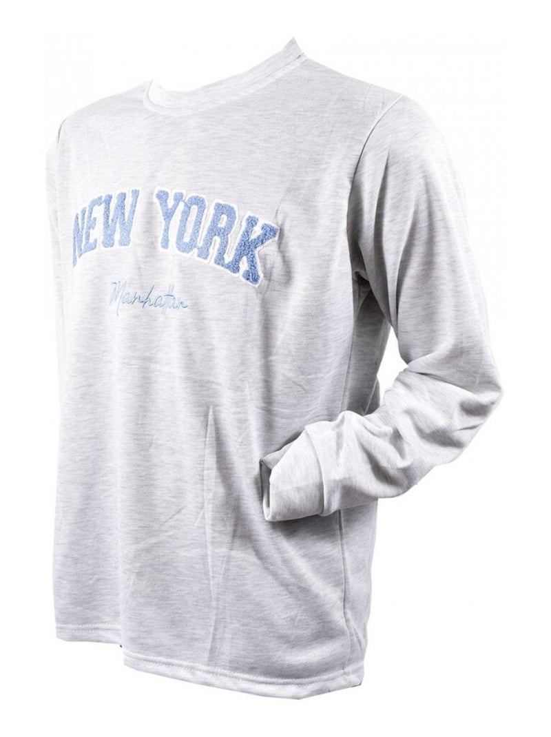 Pyjama Homme Long SWEET SECRET Gris - Kiabi