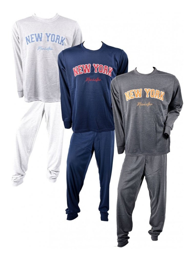 Pyjama Homme Long SWEET SECRET Gris - Kiabi