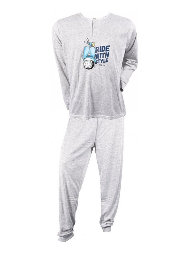 Pyjama Homme Long SWEET SECRET Gris - Kiabi