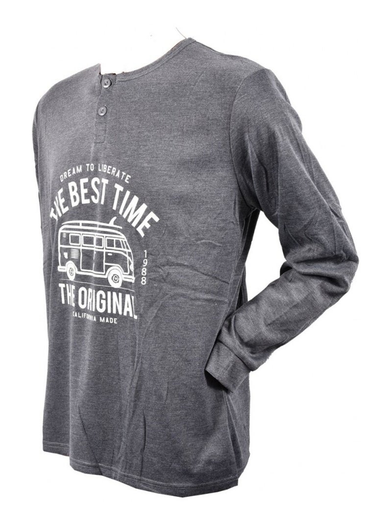 Pyjama Homme Long SWEET SECRET Gris - Kiabi