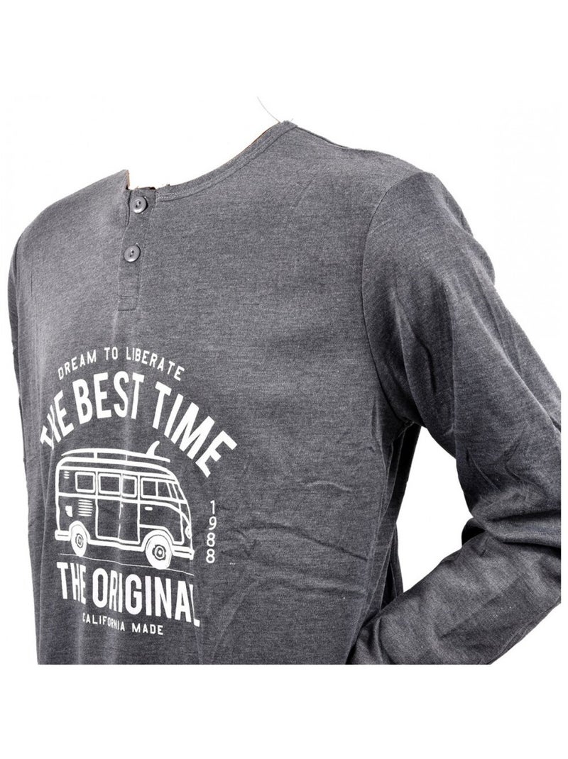 Pyjama Homme Long SWEET SECRET Gris - Kiabi