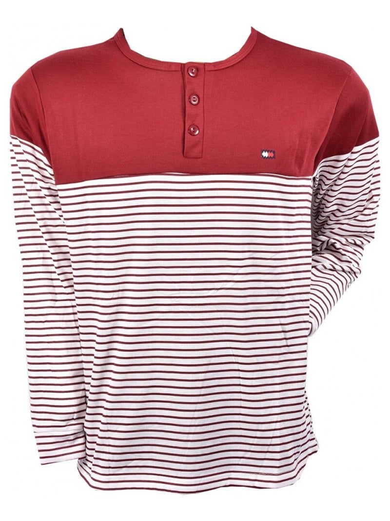 Pyjama Homme Long SWEET SECRET Rouge - Kiabi