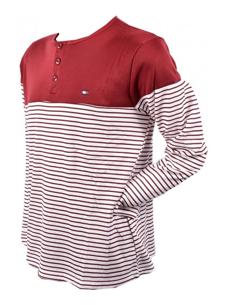 Pyjama Homme Long SWEET SECRET Rouge - Kiabi