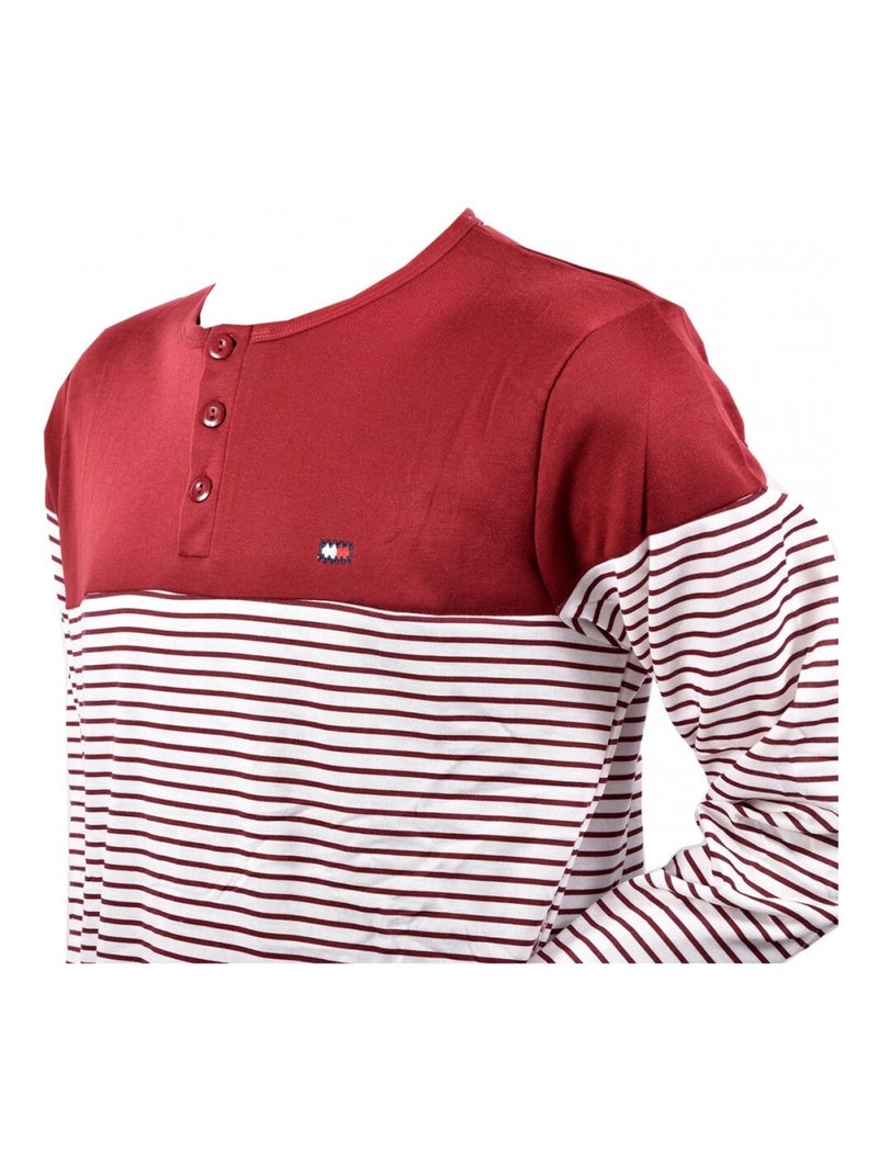 Pyjama Homme Long SWEET SECRET Rouge - Kiabi