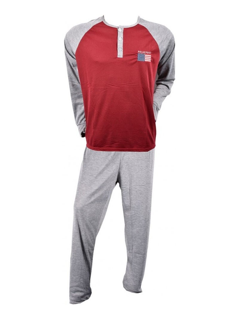 Pyjama Homme Long SWEET SECRET Rouge - Kiabi