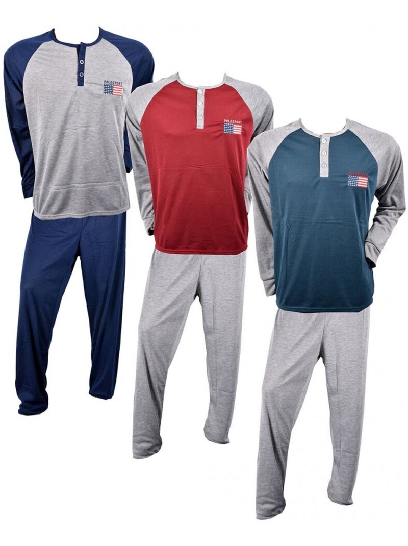 Pyjama Homme Long SWEET SECRET Rouge - Kiabi