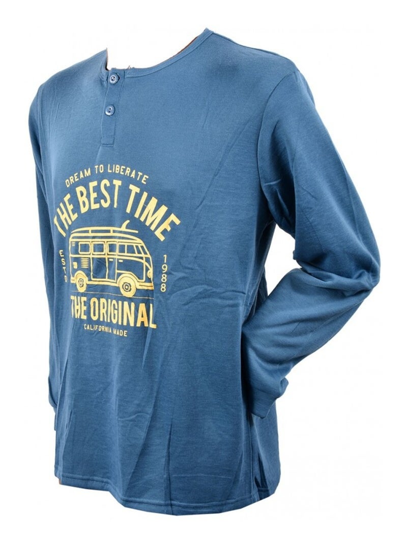 Pyjama Homme Long SWEET SECRET Vert - Kiabi