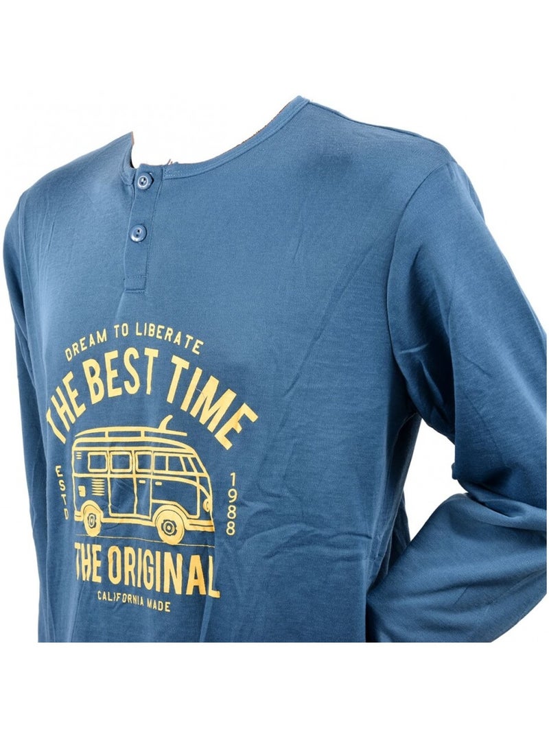 Pyjama Homme Long SWEET SECRET Vert - Kiabi