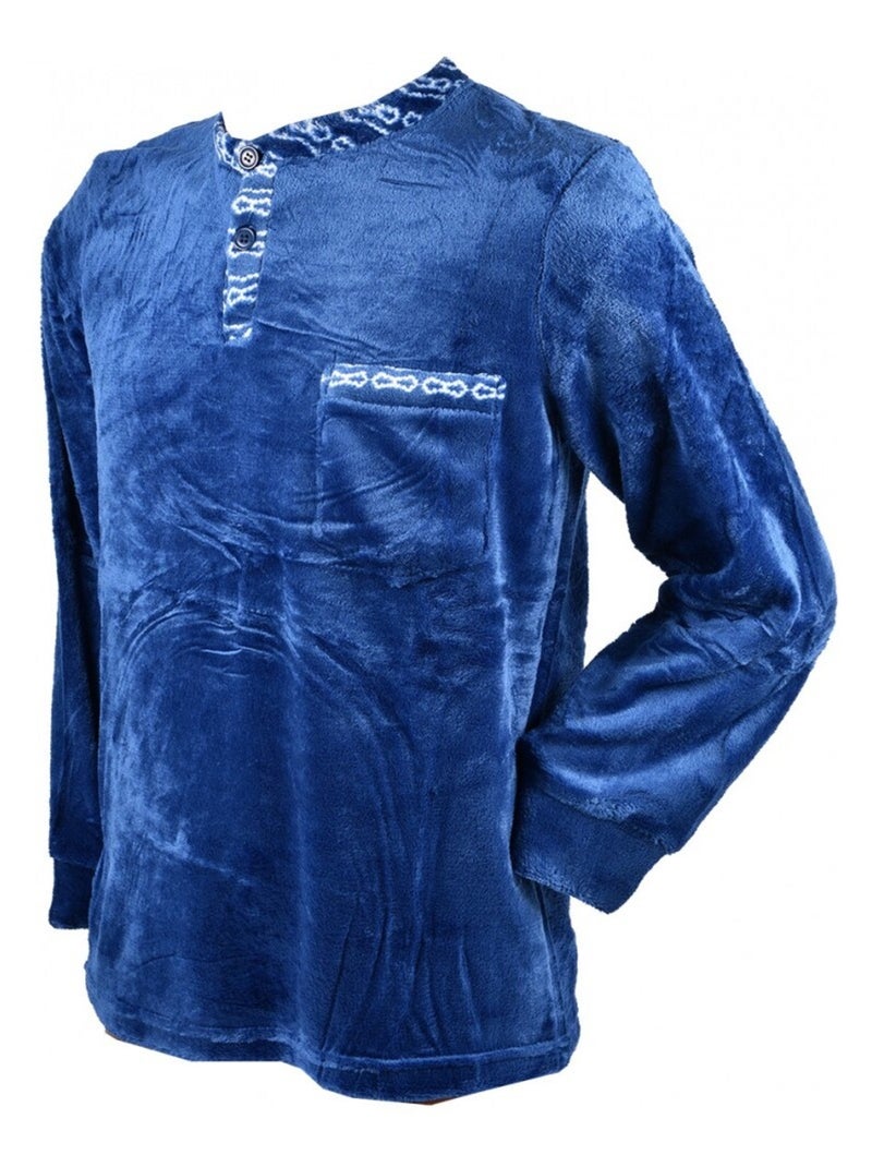 Pyjama Homme POLAIRE ECO Bleu - Kiabi