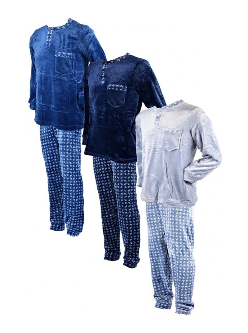 Pyjama Homme POLAIRE ECO Bleu marine - Kiabi