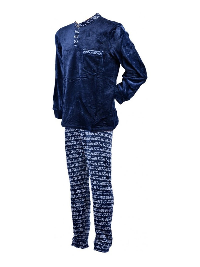 Pyjama Homme POLAIRE ECO Bleu marine - Kiabi