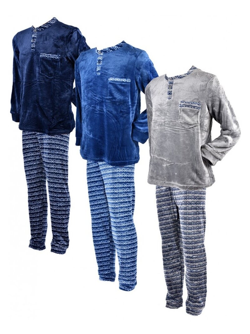 Pyjama Homme POLAIRE ECO Bleu marine - Kiabi
