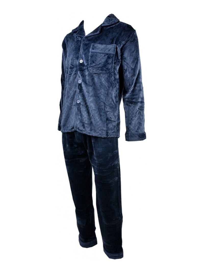 Pyjama Homme POLAIRE ECO Bleu marine - Kiabi