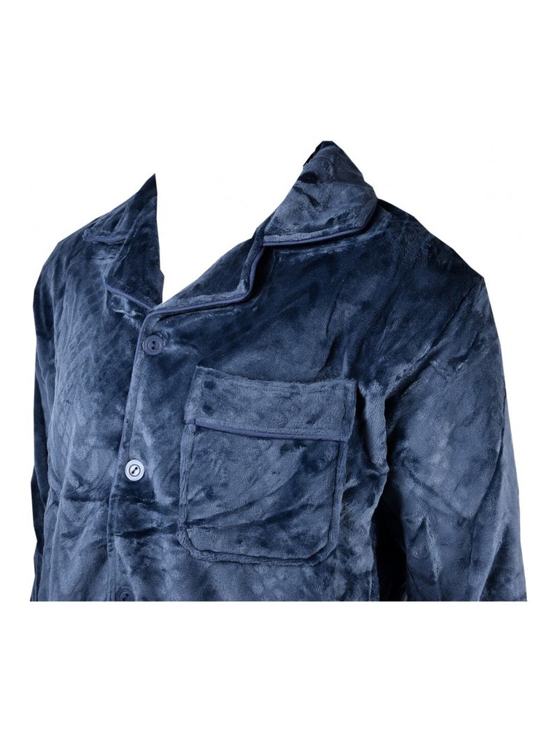 Pyjama Homme POLAIRE ECO Bleu marine - Kiabi