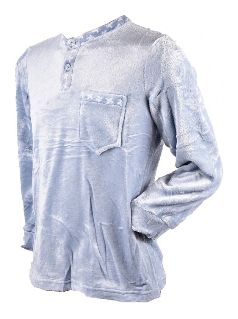 Pyjama Homme POLAIRE ECO Gris - Kiabi