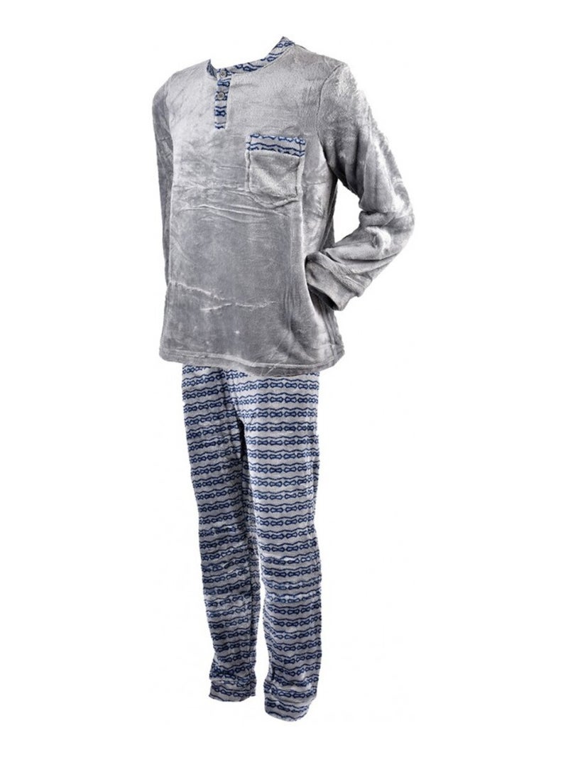 Pyjama Homme POLAIRE ECO Gris - Kiabi