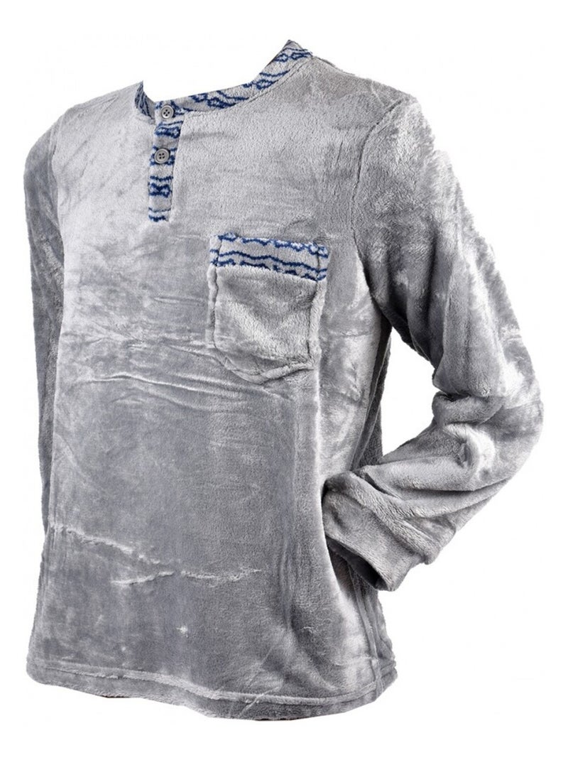 Pyjama Homme POLAIRE ECO Gris - Kiabi