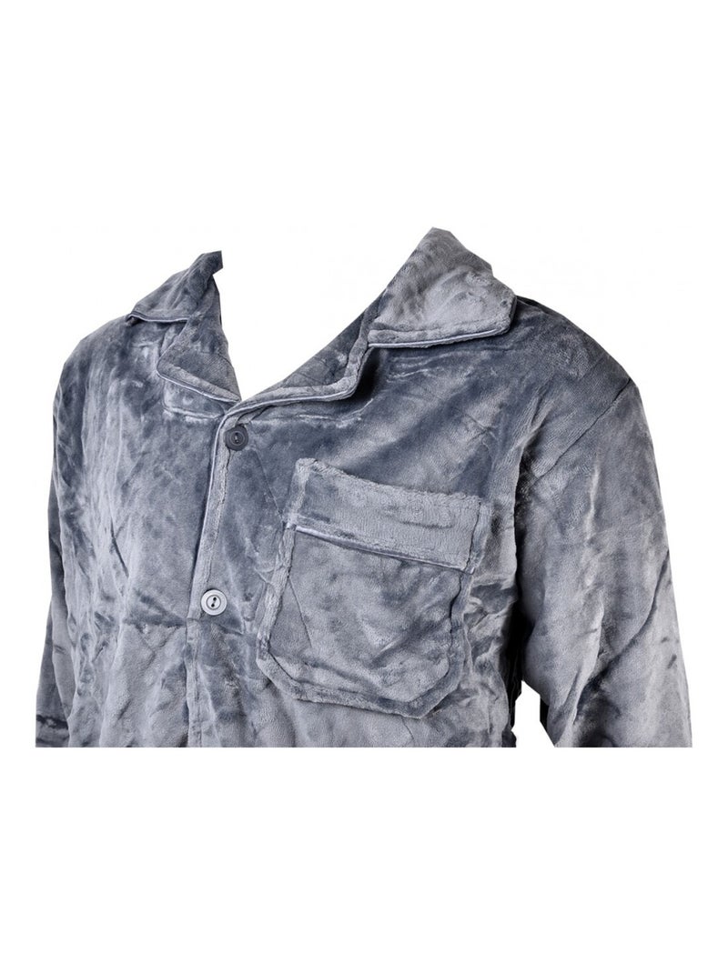Pyjama Homme POLAIRE ECO Gris - Kiabi