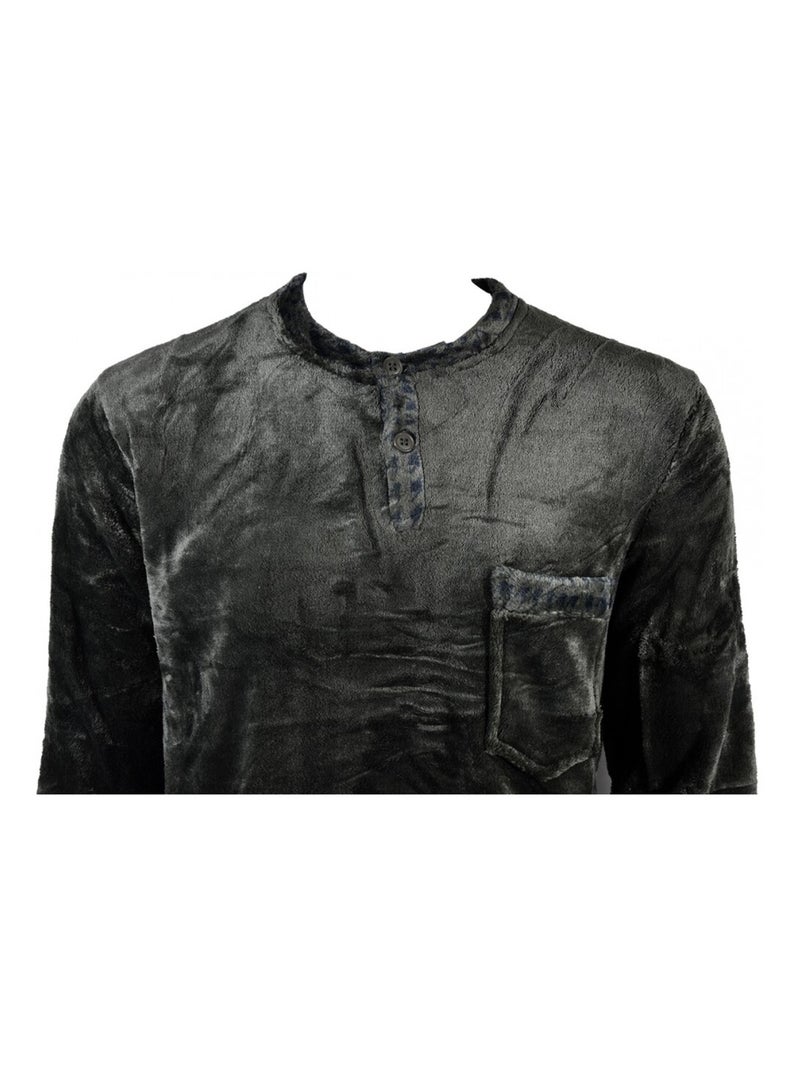 Pyjama Homme POLAIRE ECO Kaki - Kiabi