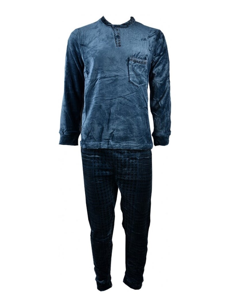 Pyjama Homme POLAIRE ECO Vert - Kiabi