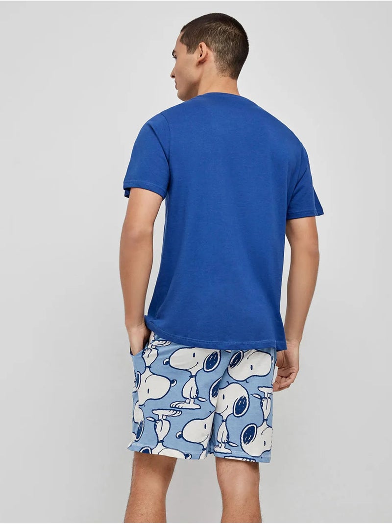 Pyjama homme Snoopy Bleu marine - Kiabi