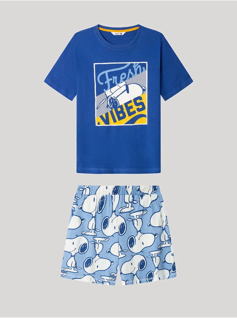 Pyjama homme Snoopy Bleu marine - Kiabi