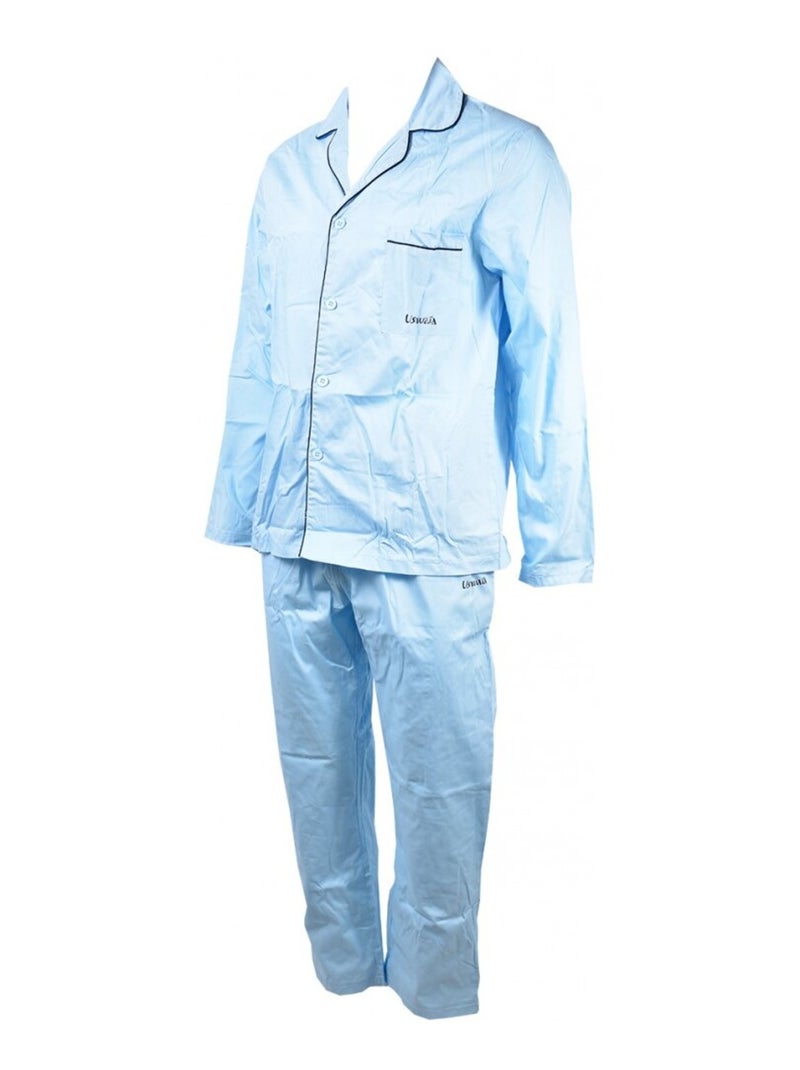 Pyjama Homme USHUAIA Bleu Bleu ciel - Kiabi