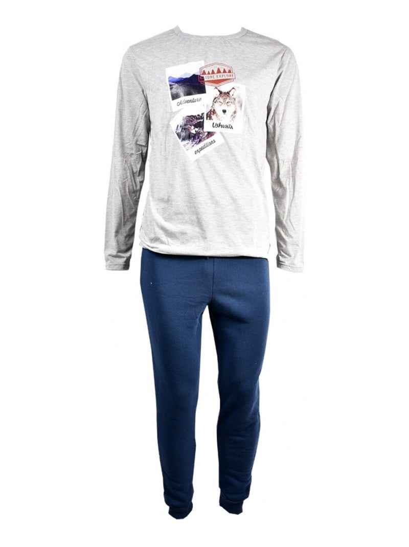 Pyjama Homme USHUAIA Gris - Kiabi