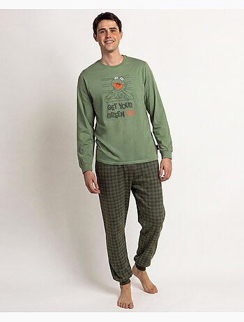 Pyjama homme vert à manches longues Disney Muppets