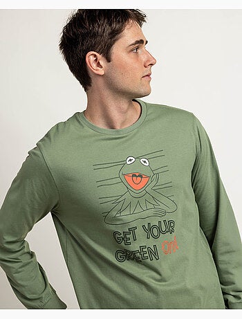 Pyjama homme vert à manches longues Disney Muppets