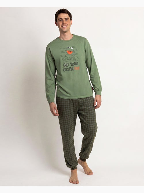 Pyjama homme vert à manches longues Disney Muppets - Kiabi