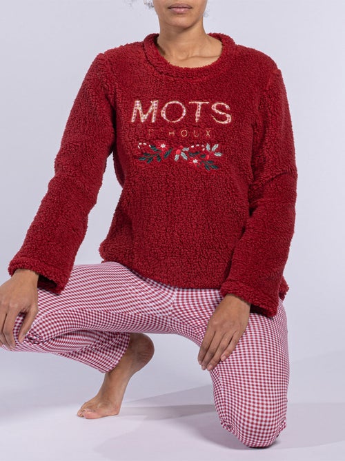 Pyjama   HOUX rouge/carreaux - DODO - Kiabi