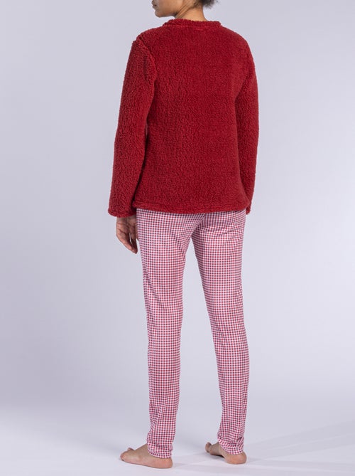 Pyjama   HOUX rouge/carreaux - DODO - Kiabi