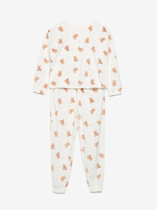 Pyjama imprimé 2 pièces - Sweat + pantalon - Kiabi Pyjama imprimé 2 pièces - Sweat + pantalon - Kiabi