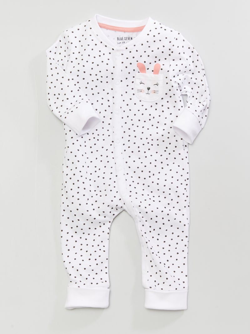 Pyjama imprimé blanc - Kiabi